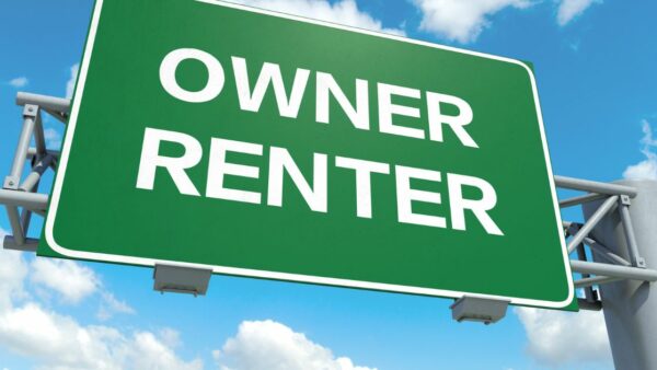 sign that says owner renter