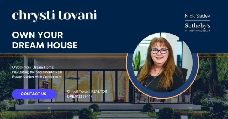 Sacramento home buyer post card with a picture of chrysti tovani